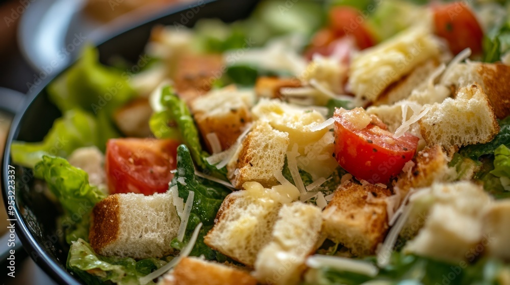 Close-up of Caesar salad Close-up of Caesar salad