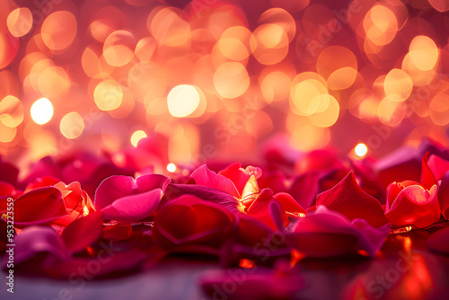 Wallpaper Mural Romantic Valentine's Day background with soft pink and red hues creating a loving and inviting atmosphere Torontodigital.ca