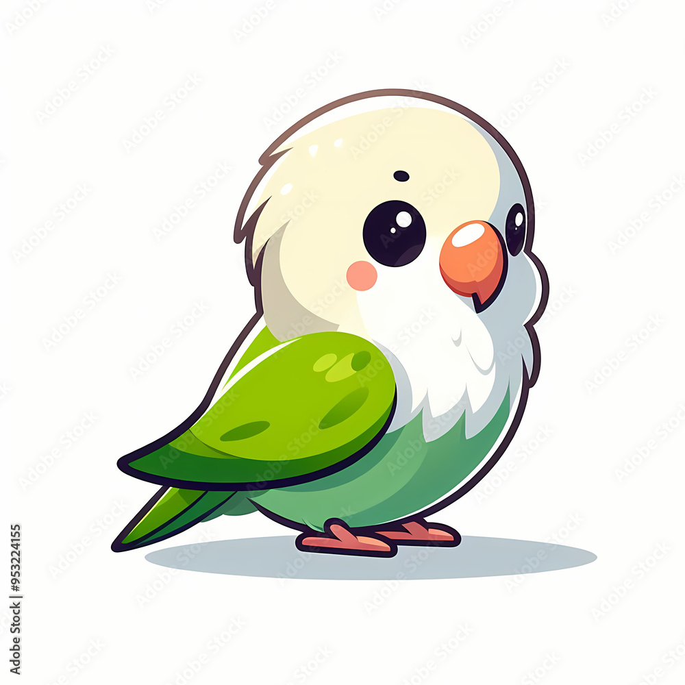 Lovebird against white background Lovebird against white background