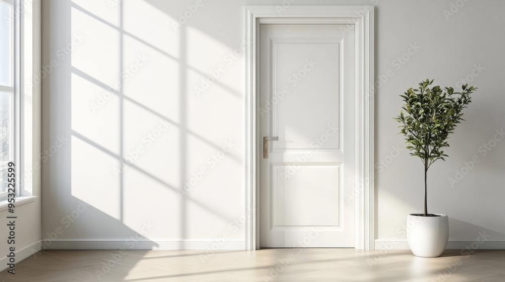 Fototapeta premium Bright apartment door shut
