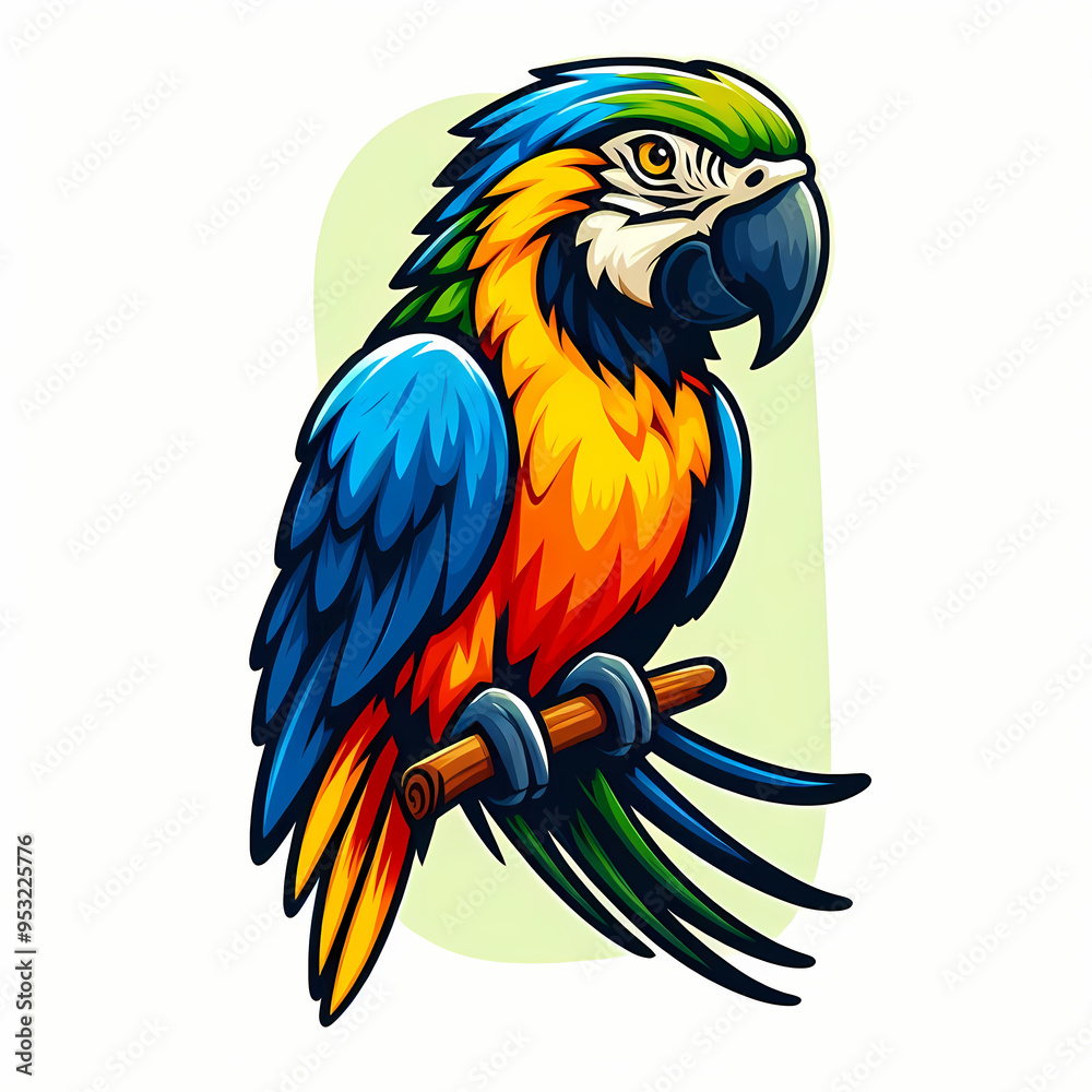 Obraz premium Macaws bird against white background