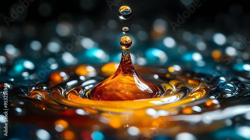 A single drop of water fall...