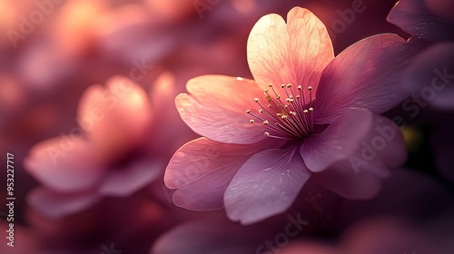 A single pink flower blooms...