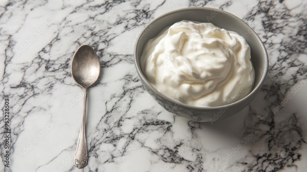 Fresh yogurt, a marble delight. Fresh yogurt, a marble delight.