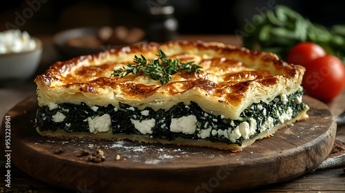 A slice of spinach and feta...