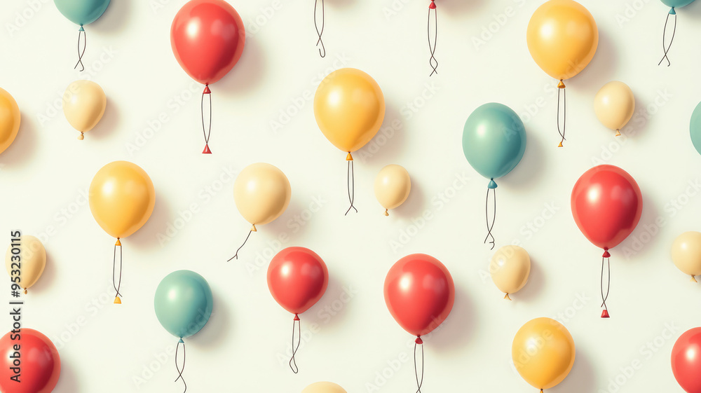 pattern with balloons flying, repetitive tile background, detailed high resolution photo pattern with balloons flying, repetitive tile background, detailed high resolution photo