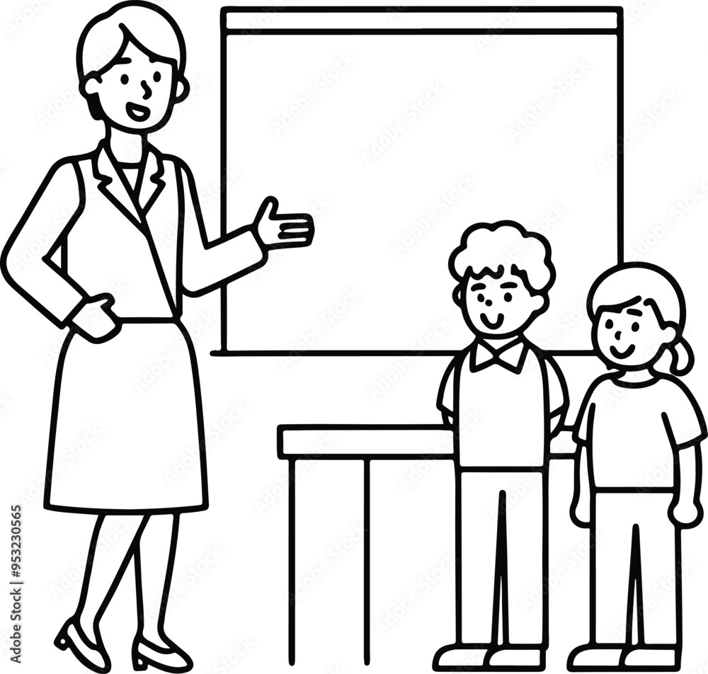 teacher and students