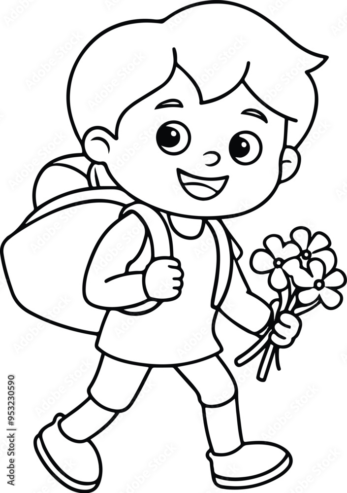 Obraz premium child with flower