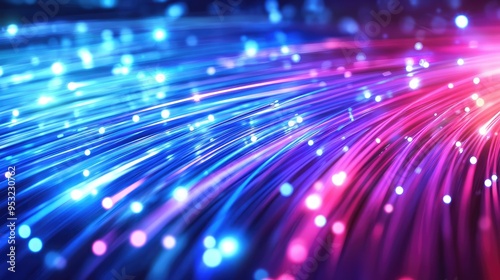 A vibrant technology background featuring illuminated fiber optic lines, symbolizing the seamless connection of global networks.