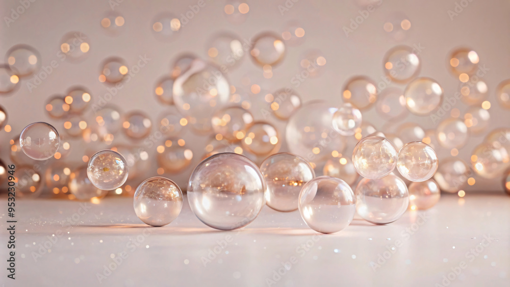 bubbles to a glass surface, creating a mesmerizing pattern of light and shadow bubbles to a glass surface, creating a mesmerizing pattern of light and shadow