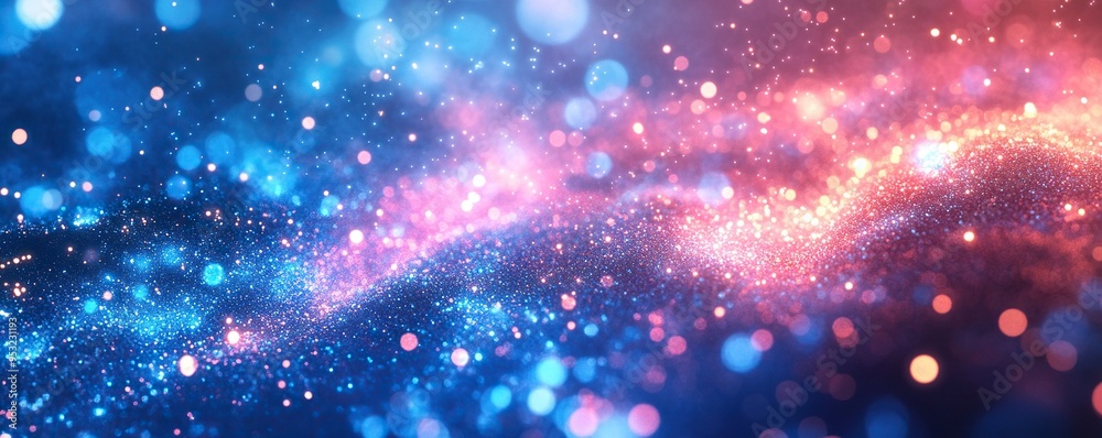 Abstract Blue and Pink Glitter Background with Bokeh Lights Abstract Blue and Pink Glitter Background with Bokeh Lights