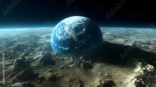 A stunning view of a planet...