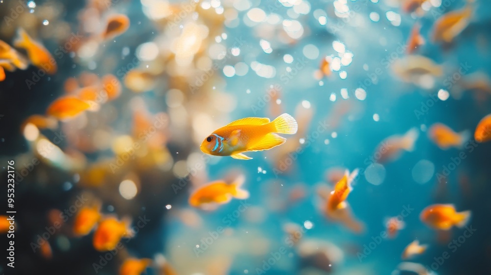 Defocused reef fish, seen from above Defocused reef fish, seen from above