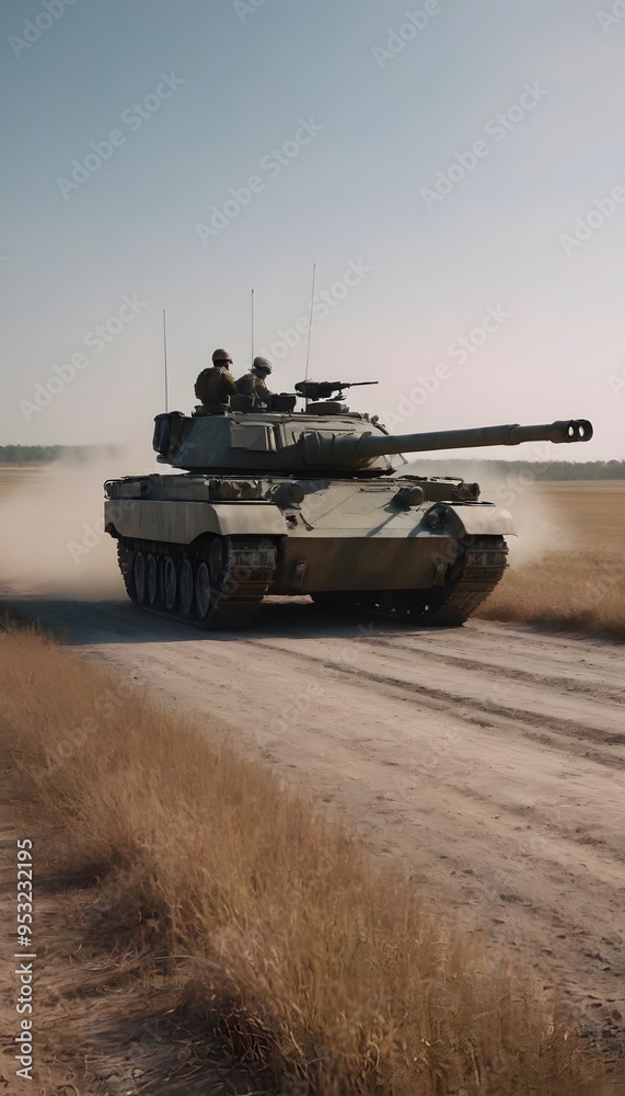 Dynamic Shot of a Moving Tank: Powerful and Action-Packed Dynamic Shot of a Moving Tank: Powerful and Action-Packed