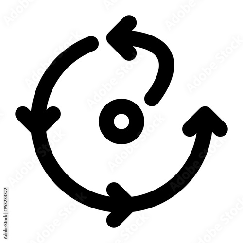 centrifugal, force, centrifuge, circular, physics outline icon