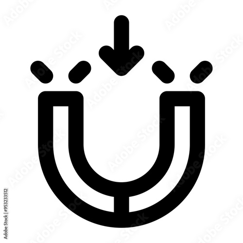 magnetic, flux, energy, physics outline icon