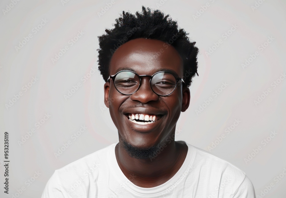 Obraz premium Smiling Man in Glasses
