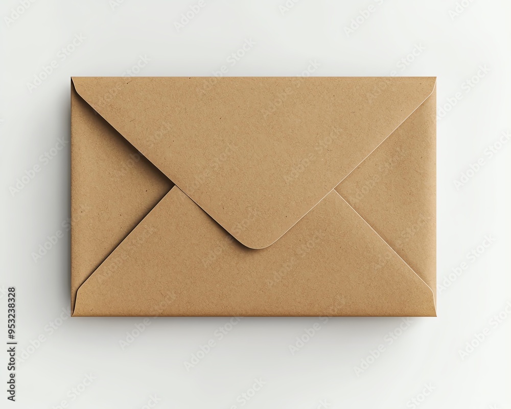 Simple brown envelope isolated on a white background. Simple brown envelope isolated on a white background.
