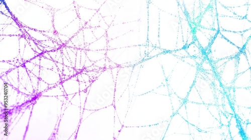 Colorful spiderwebs on white background