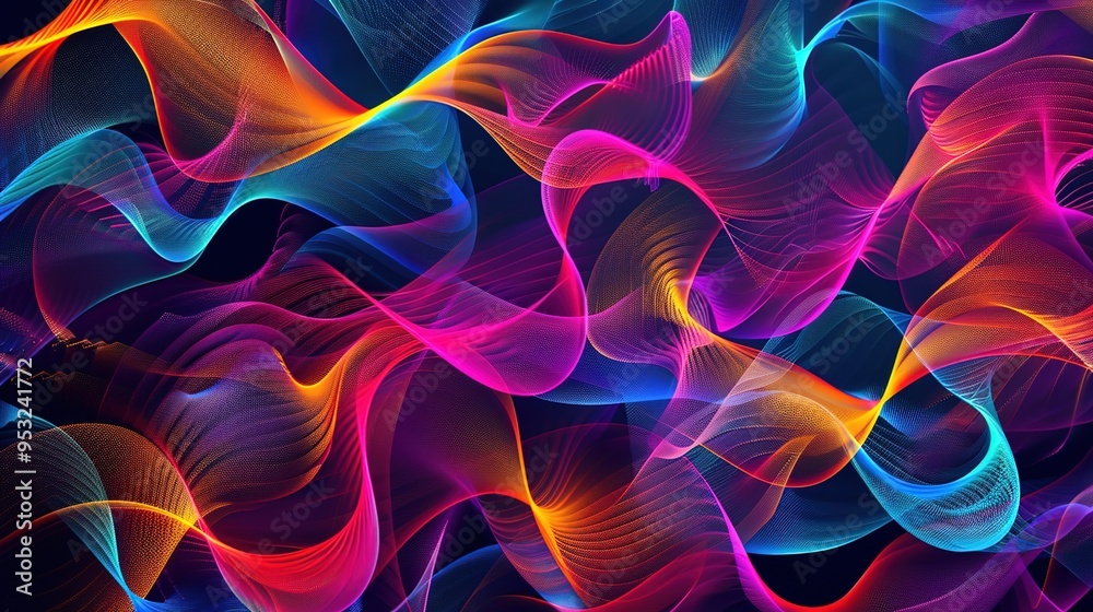 neon light pattern wallpaper