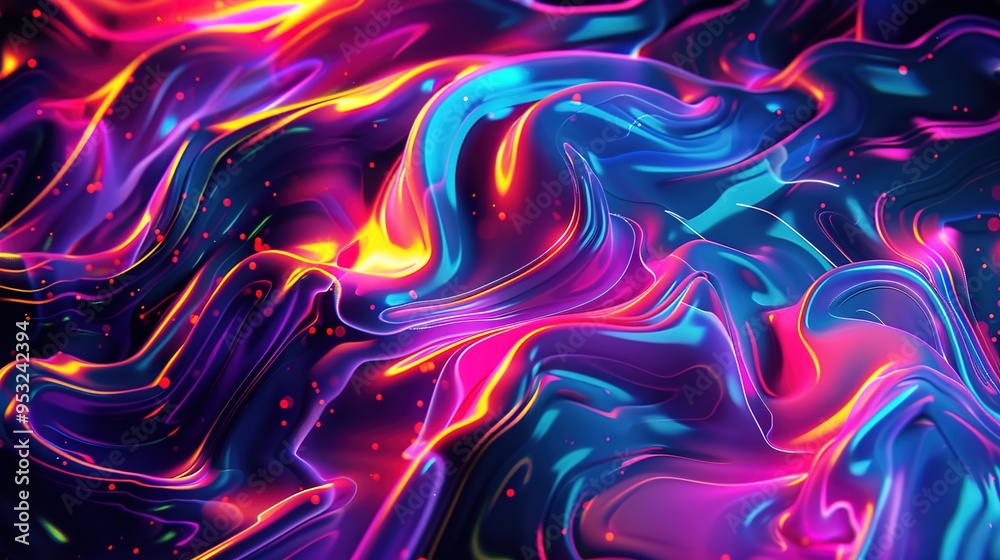 Obraz premium neon light pattern wallpaper