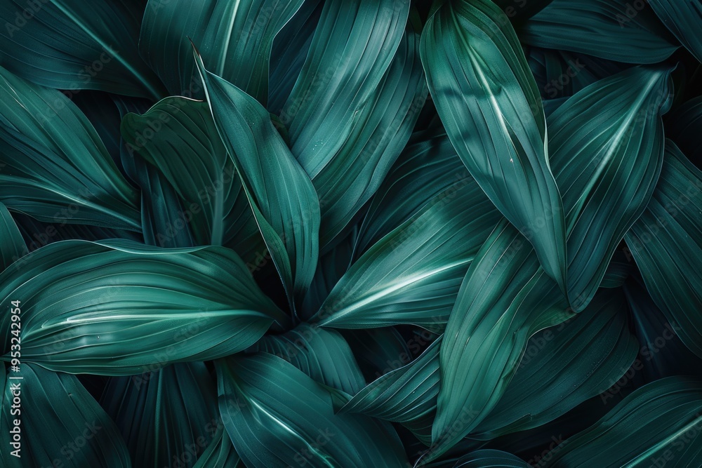 A detailed view of a plant's leaves, perfect for nature or botanical illustrations A detailed view of a plant's leaves, perfect for nature or botanical illustrations