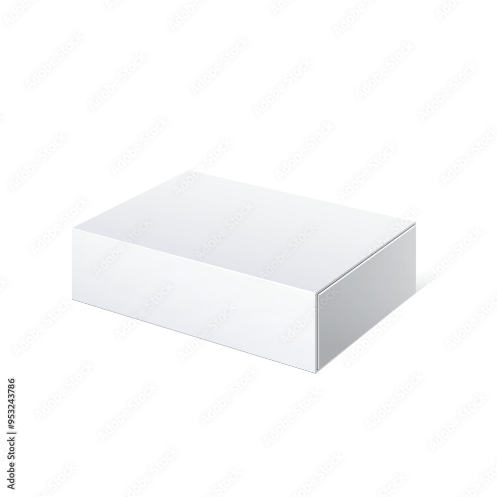 Realistic Package Cardboard Sliding Box. For small items, matches, and other things. Vector Illustration Realistic Package Cardboard Sliding Box. For small items, matches, and other things. Vector Illustration