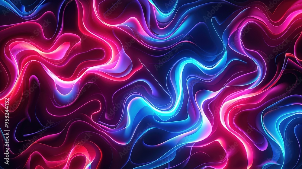 Fototapeta premium neon abstract pattern wallpaper