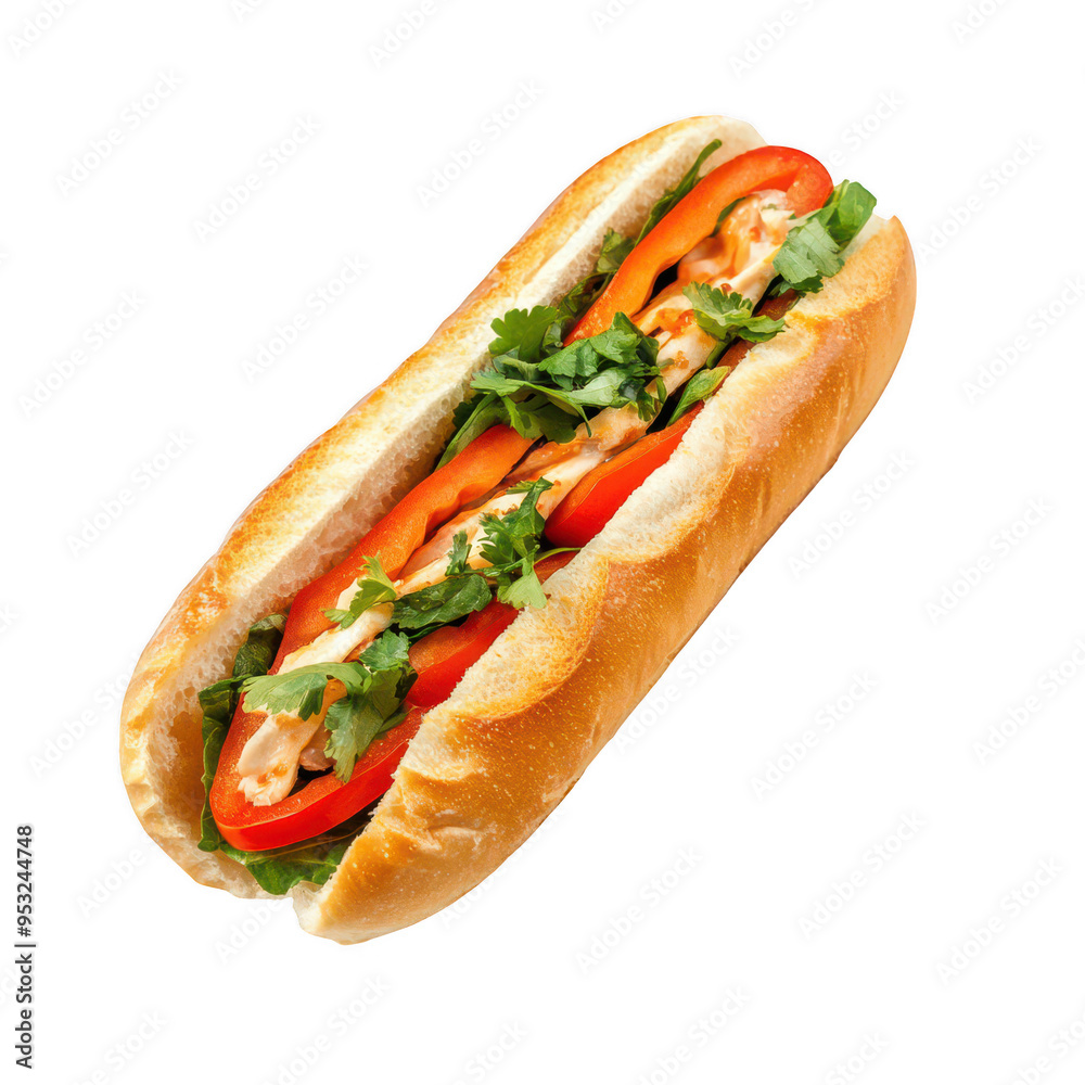 Delicious Chicken Sandwich with Fresh Vegetables Delicious Chicken Sandwich with Fresh Vegetables
