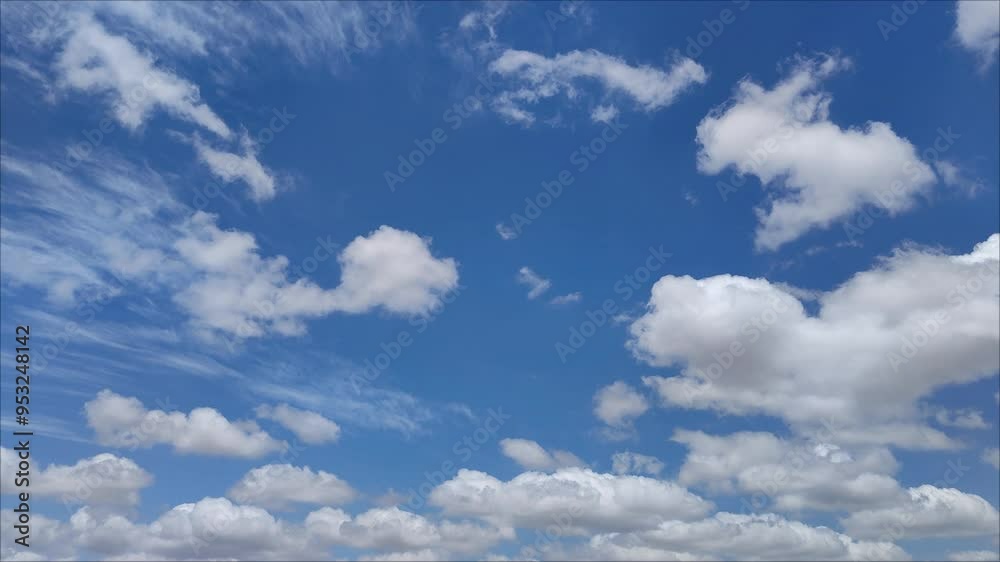 Ceremonial landscape of cirrus clouds moving in the afternoon