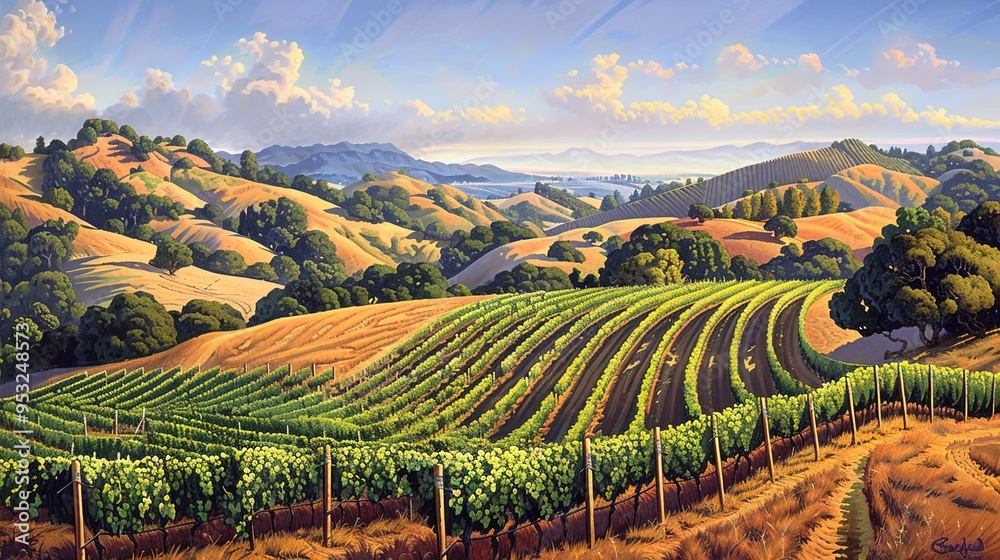 Fototapeta premium Hills and mountain wallpaper