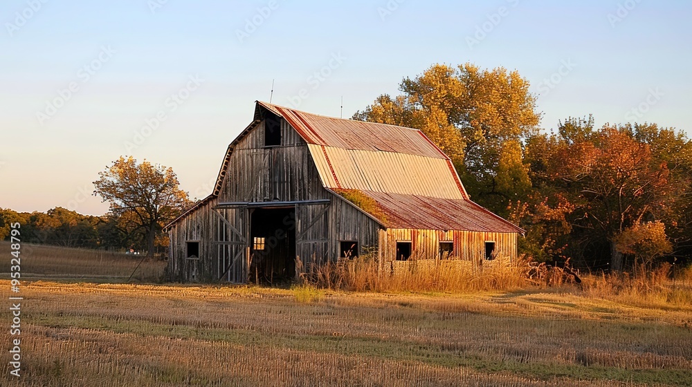 rustic barn wallpaper
