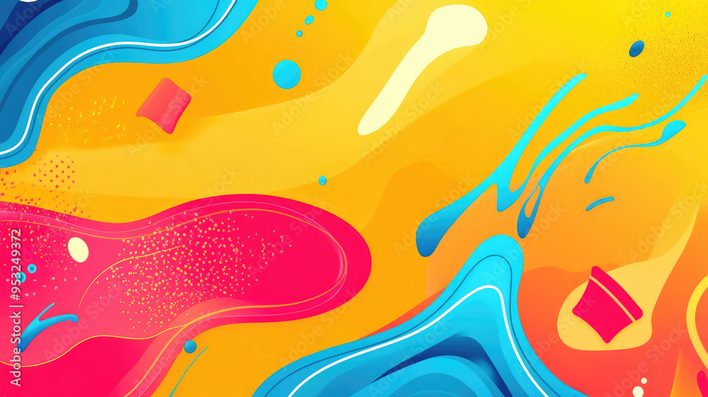 aesthetic summer water background with vibrant colors and abstract shapes ai, detailed high definition image aesthetic summer water background with vibrant colors and abstract shapes ai, detailed high definition image