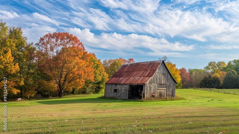 Obraz premium rustic barn wallpaper
