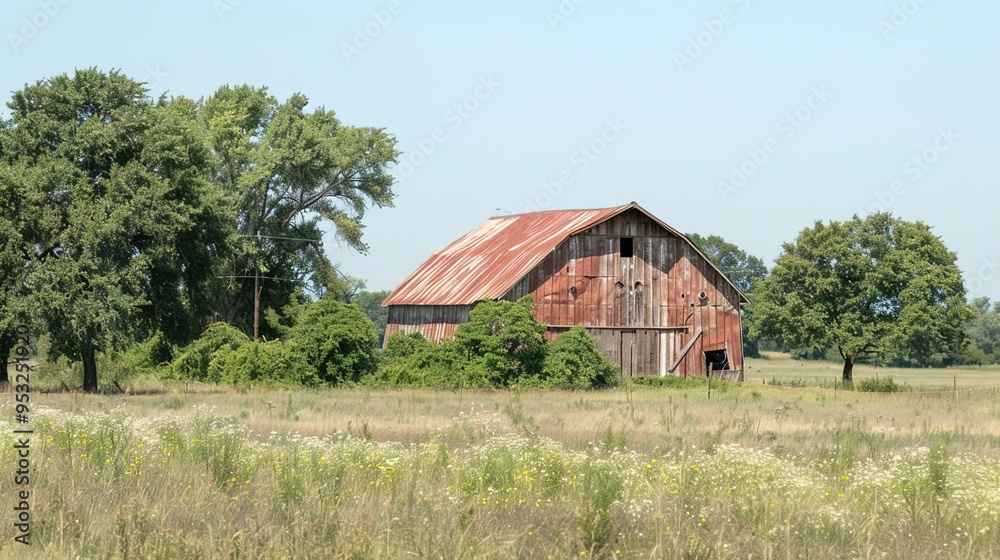 rustic barn wallpaper