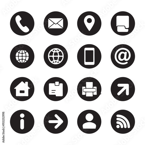 Minimalist Icon Design Collection for Digital Interfaces