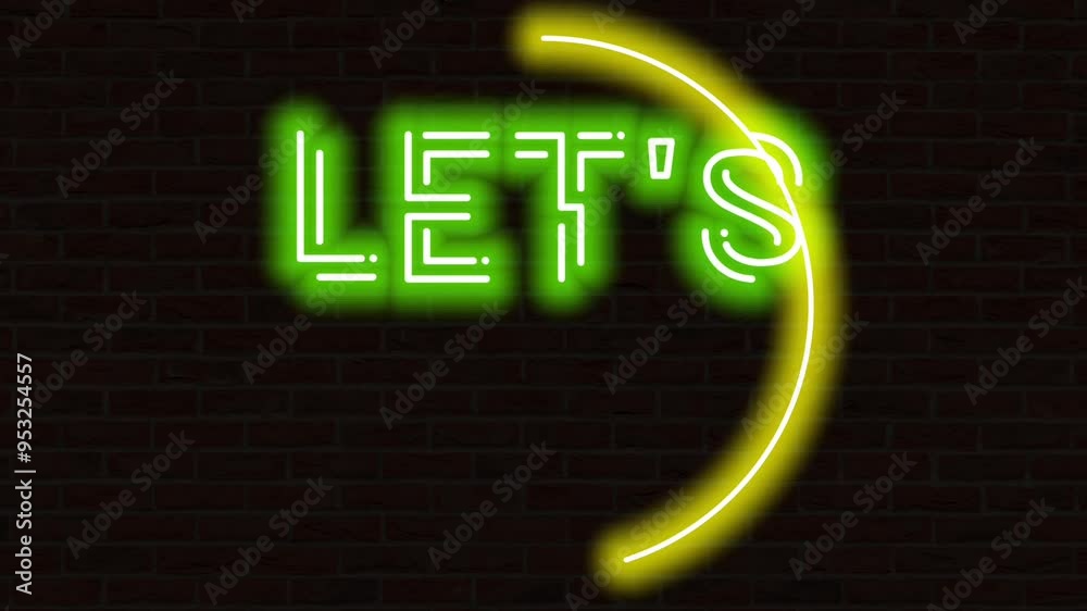 Neon text animation of Neon text animation of