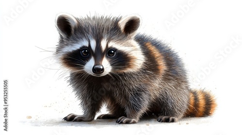 Curious Raccoon Portrait 