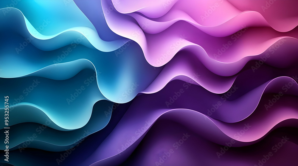 Abstract waves of blue, purple, and pink colors. Abstract waves of blue, purple, and pink colors.