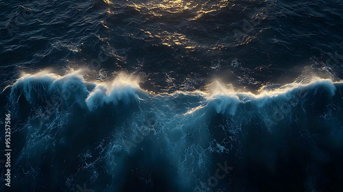 Aerial view of a wave break...