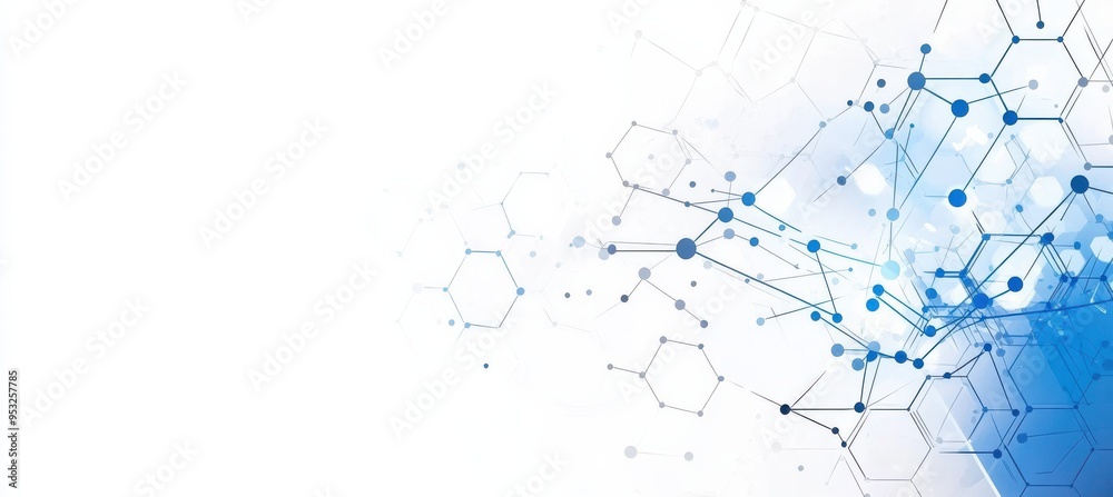 Abstract Technology Background with Hexagon Pattern