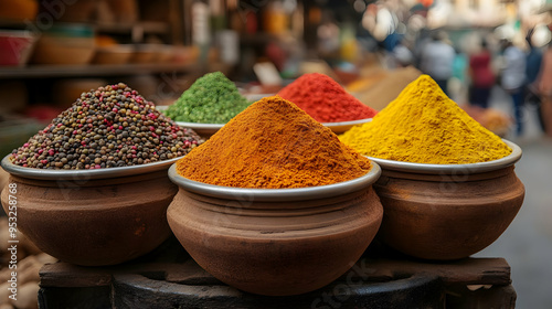 Assortment of spices in ear...