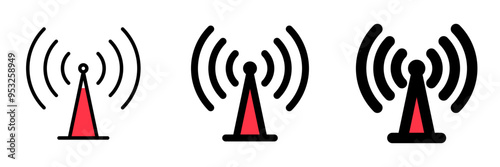 Editable vector wifi tower signal icon. Part of a big icon set family. Perfect for web and app interfaces, presentations, infographics, etc