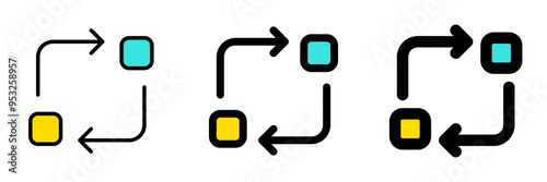 Editable vector data transfer synchronization icon. Part of a big icon set family. Perfect for web and app interfaces, presentations, infographics, etc