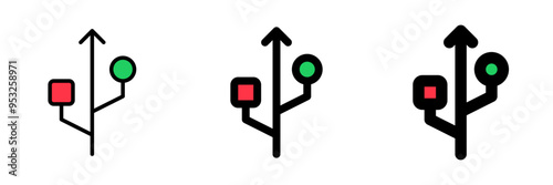 Editable vector usb connection icon. Part of a big icon set family. Perfect for web and app interfaces, presentations, infographics, etc