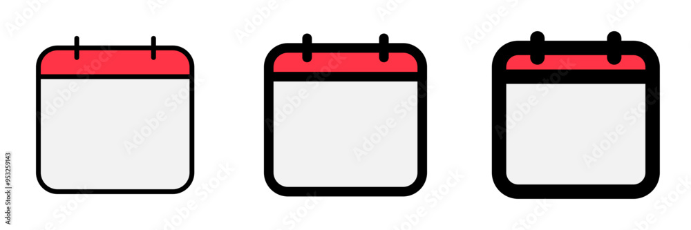 Editable vector empty calendar icon. Part of a big icon set family. Perfect for web and app interfaces, presentations, infographics, etc Editable vector empty calendar icon. Part of a big icon set family. Perfect for web and app interfaces, presentations, infographics, etc