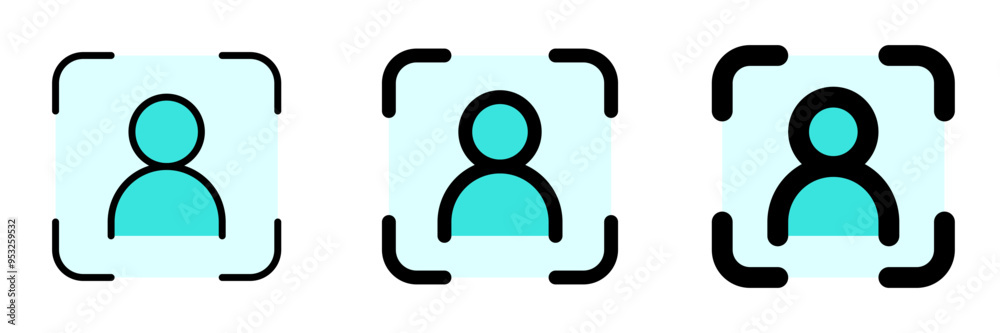Editable user recognition vector icon. Part of a big icon set family. Perfect for web and app interfaces, presentations, infographics, etc Editable user recognition vector icon. Part of a big icon set family. Perfect for web and app interfaces, presentations, infographics, etc