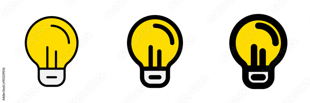 Editable lightbulb, idea vector icon. Part of a big icon set family. Perfect for web and app interfaces, presentations, infographics, etc Editable lightbulb, idea vector icon. Part of a big icon set family. Perfect for web and app interfaces, presentations, infographics, etc