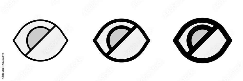 Editable visual impairment vector icon. Part of a big icon set family. Perfect for web and app interfaces, presentations, infographics, etc Editable visual impairment vector icon. Part of a big icon set family. Perfect for web and app interfaces, presentations, infographics, etc