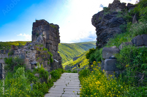 Amberd Fortress ruins on Mount Aragats (Antarut, Armenia) photo